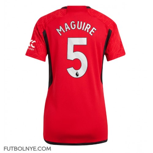 Camiseta Manchester United Harry Maguire #5 Primera Equipación para mujer 2023-24 manga corta